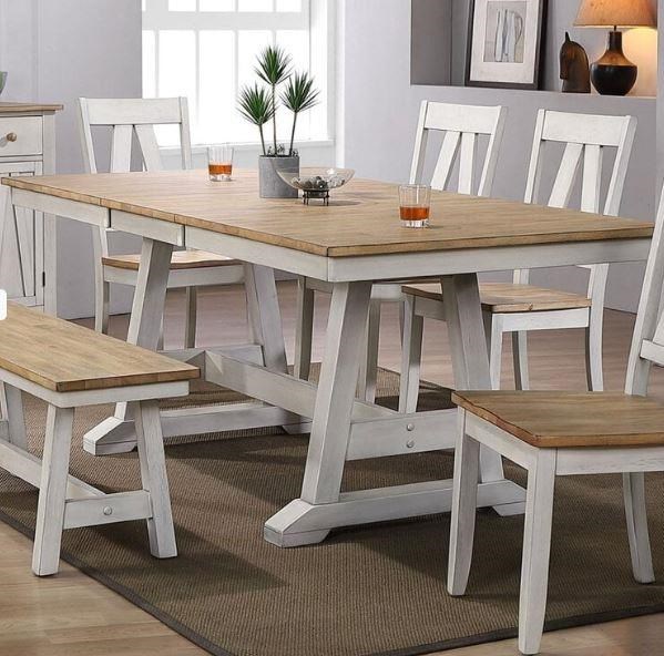 Liberty Furniture Lindsey Farm Transitional Two Toned Trestle